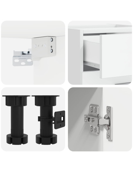 Unità Cucina LYON 8 pcs Bianco Legno ingegnerizzato
