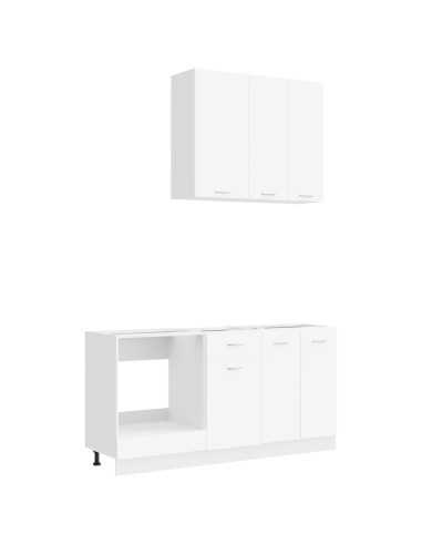 Unità Cucina LYON 5 pcs Bianco Legno ingegnerizzato