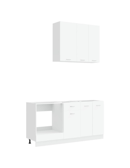 Unità Cucina LYON 5 pcs Bianco Legno ingegnerizzato