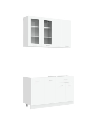 Unità Cucina LYON 4 pcs Bianco Legno ingegnerizzato