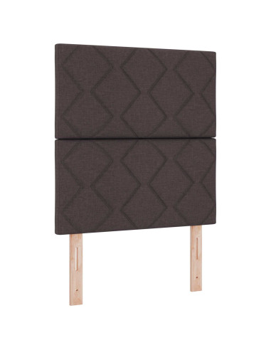 Letto Ottomano con Materasso e LED Marrone Scuro 80 x 200 cm