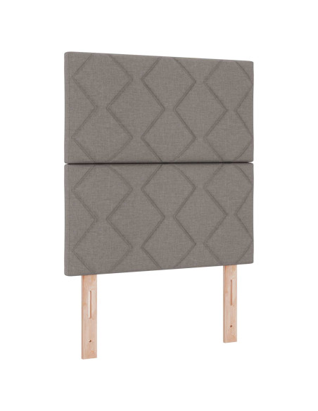 Letto Ottomano con Materasso e LED Tortora 80 x 200 cm Tessuto