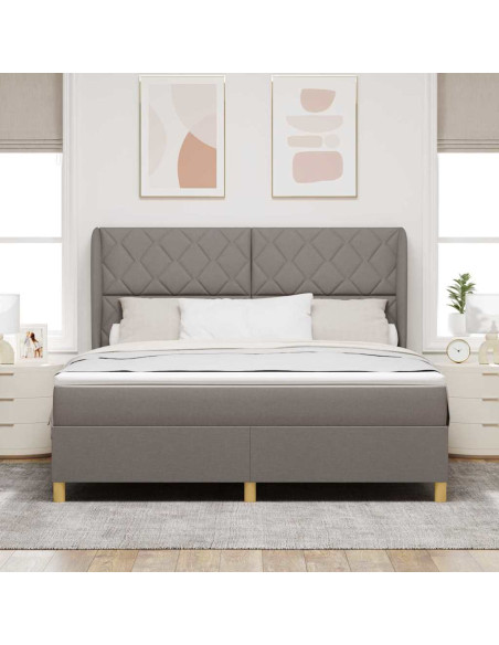 Letto a molle con testiera Talpa 200 x 180 cm Tessuto