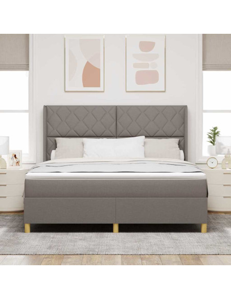 Letto a molle con strisce LED Talpa 180 x 200 cm Tessuto
