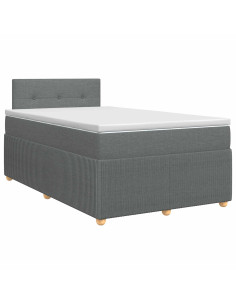 Letto box spring con materasso Grigio Scuro 120 x 190 cm