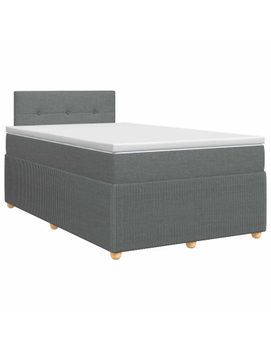 Letto box spring con materasso Grigio Scuro 120 x 190 cm