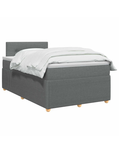 Letto box spring con materasso Grigio Scuro 120 x 190 cm