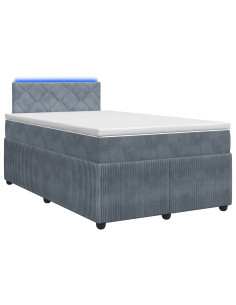 Letto box spring con materasso Grigio Scuro 120 x 200 cm