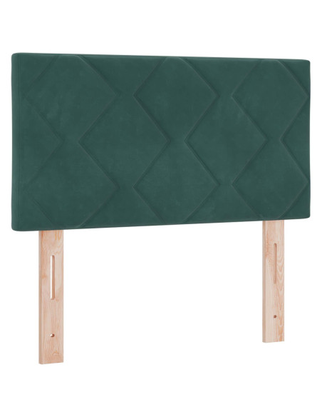 Letto ottomano con materasso Verde Scuro 80 x 200 cm Velluto
