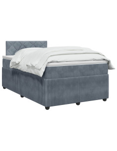 Letto box spring con materasso Grigio Scuro 120 x 200 cm 2
