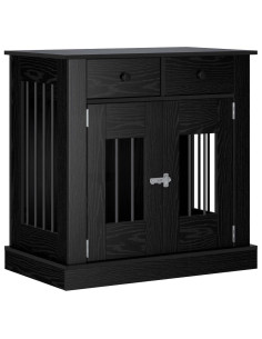 Mobile da cassa per cani Rovere Nero 80 x 47,5 x 80 cm 2