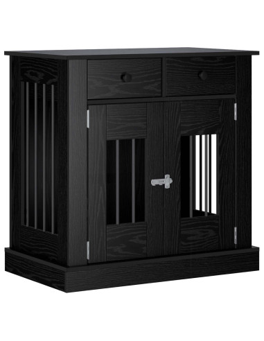 Mobile da cassa per cani Rovere Nero 80 x 47,5 x 80 cm