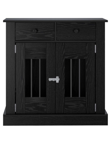 Mobile da cassa per cani Rovere Nero 80 x 47,5 x 80 cm