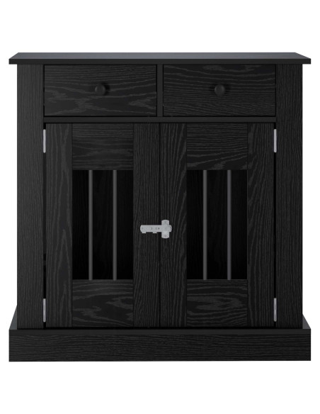 Mobile da cassa per cani Rovere Nero 80 x 47,5 x 80 cm