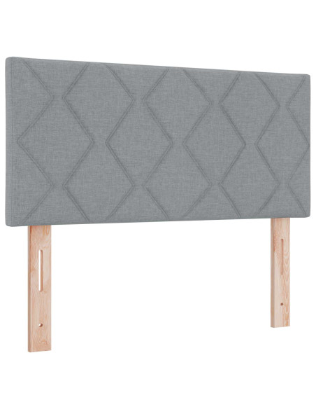 Letto Ottomano con Materasso e LED Grigio Chiaro 120 x 190 cm