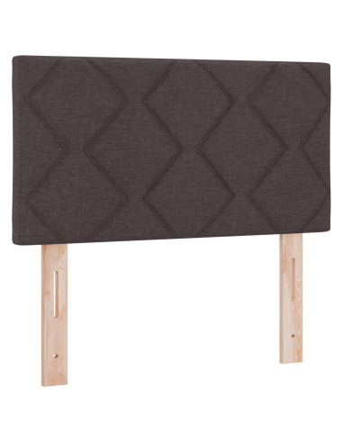 Letto box spring con materasso Marrone Scuro 80 x 200 cm