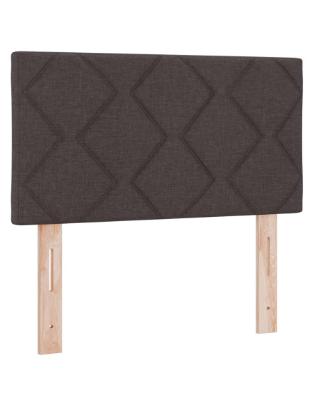Letto box spring con materasso Marrone Scuro 80 x 200 cm