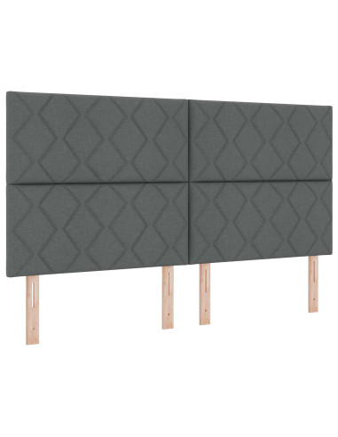 Letto box spring con materasso Grigio Scuro 180 x 200 cm