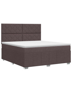 Letto box spring con materasso Marrone Scuro 180 x 200 cm 2
