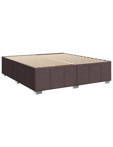 Letto box spring con materasso Marrone Scuro 180 x 200 cm