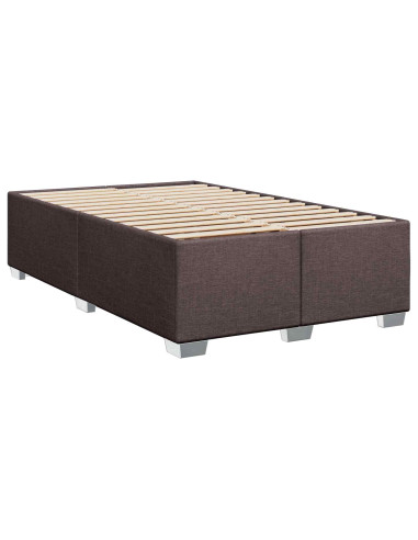 Letto box spring con materasso Marrone Scuro 120 x 200 cm