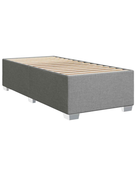 Letto box spring con materasso Grigio Chiaro 100 x 200 cm