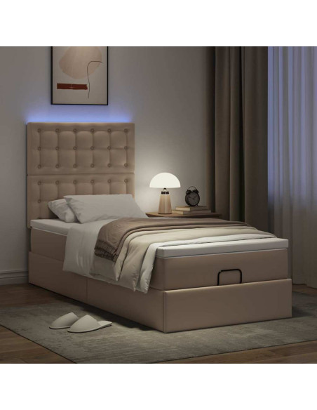 Struttura Letto Pouf con Materasso 80x200 cm Similpelle