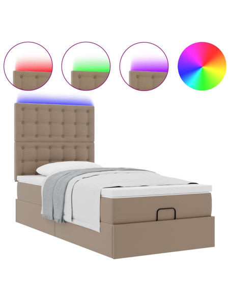 Struttura Letto Pouf con Materasso 80x200 cm Similpelle