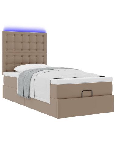 Struttura Letto Pouf con Materasso 80x200 cm Similpelle