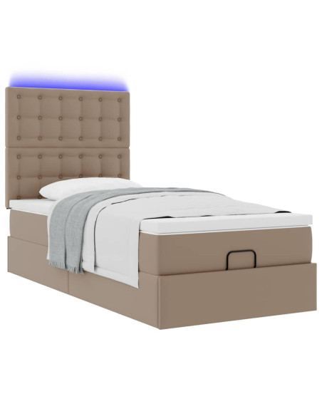 Struttura Letto Pouf con Materasso 80x200 cm Similpelle