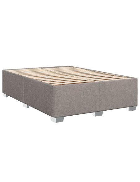 Letto box spring con materasso Tortora 140 x 200 cm Tessuto