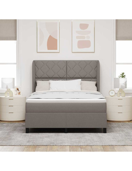 Letto a molle con testiera Talpa 140 x 190 cm Tessuto