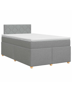 Letto box spring con materasso Grigio Chiaro 120 x 200 cm 2