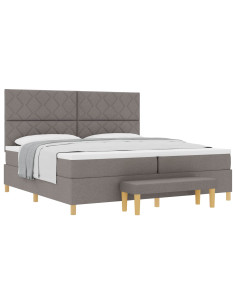 Letto a molle con cuscino Talpa 200 x 200 cm Tessuto 2