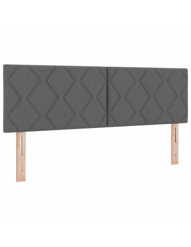 Letto box spring con materasso Grigio Scuro 140 x 200 cm