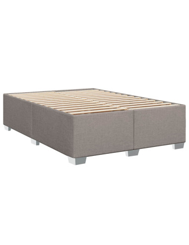 Letto box spring con materasso Tortora 140 x 200 cm Tessuto
