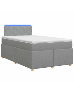 Letto box spring con materasso Grigio Chiaro 120 x 200 cm 2