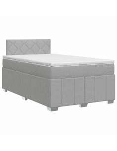 Letto box spring con materasso Grigio Chiaro 120 x 200 cm 2