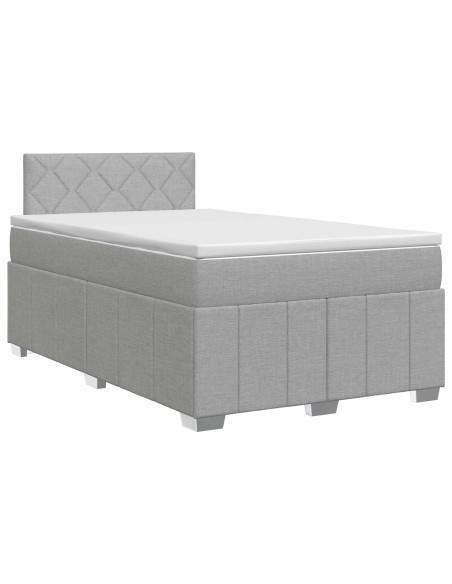 Letto box spring con materasso Grigio Chiaro 120 x 200 cm