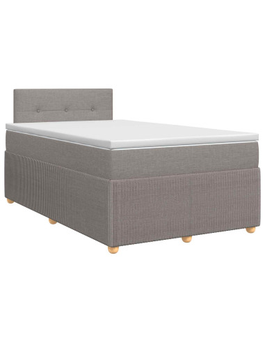 Letto box spring con materasso Tortora 120 x 200 cm Tessuto