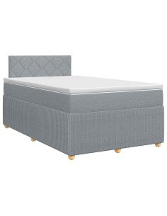 Letto box spring con materasso Grigio Chiaro 120 x 200 cm 2