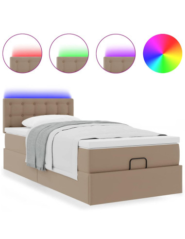 Struttura Letto Pouf con Materasso 80x200 cm Similpelle