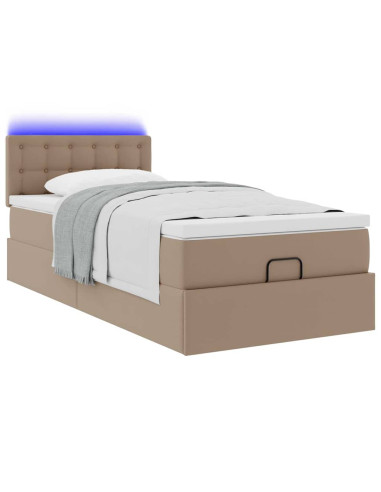 Struttura Letto Pouf con Materasso 80x200 cm Similpelle