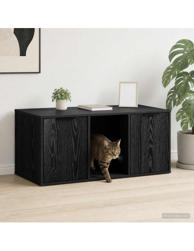 Mobile per gatti Rovere Nero 100 x 49 x 45 cm