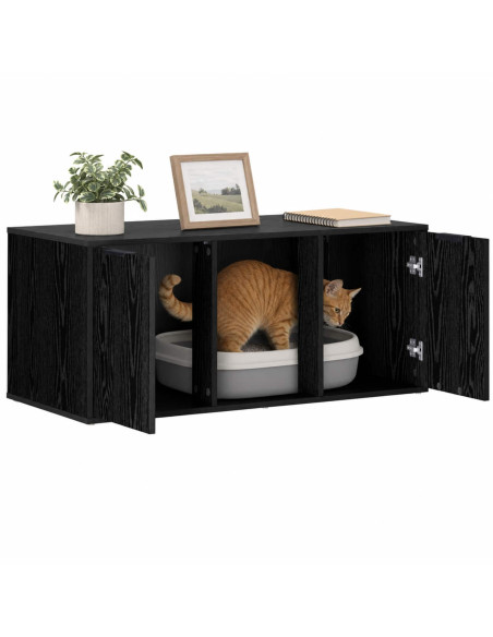Mobile per gatti Rovere Nero 100 x 49 x 45 cm