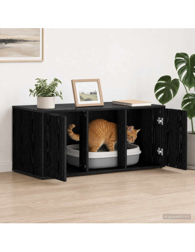Mobile per gatti Rovere Nero 100 x 49 x 45 cm
