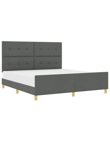 Struttura del letto Grigio scuro 180 x 200 cm Tessuto