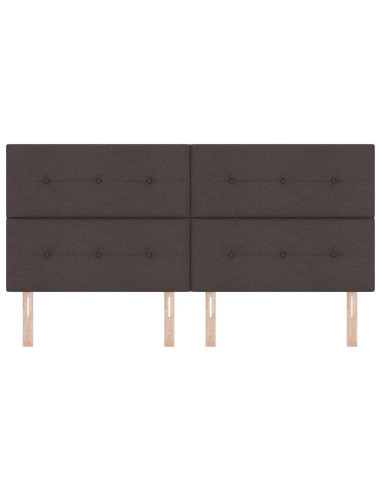 Testiera regolabile in altezza Marrone Scuro 200 cm Tessuto