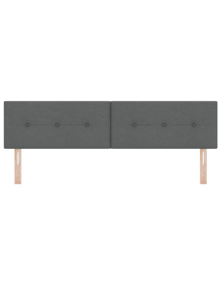 Testiera regolabile in altezza Grigio scuro 180 cm Tessuto