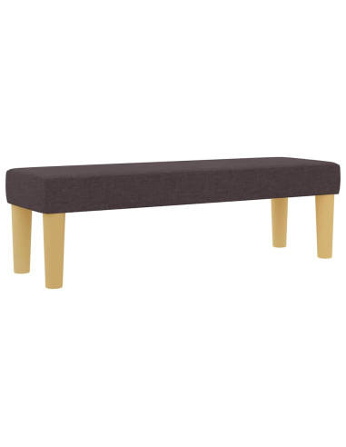 Letto a molle con testiera Marrone scuro 200 x 200 cm Tessuto